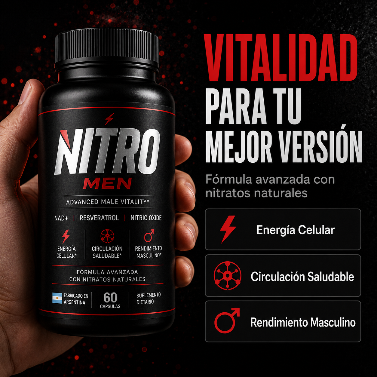 NITROMEN - NAD+ RESVERATROL OXIDO NITRICO