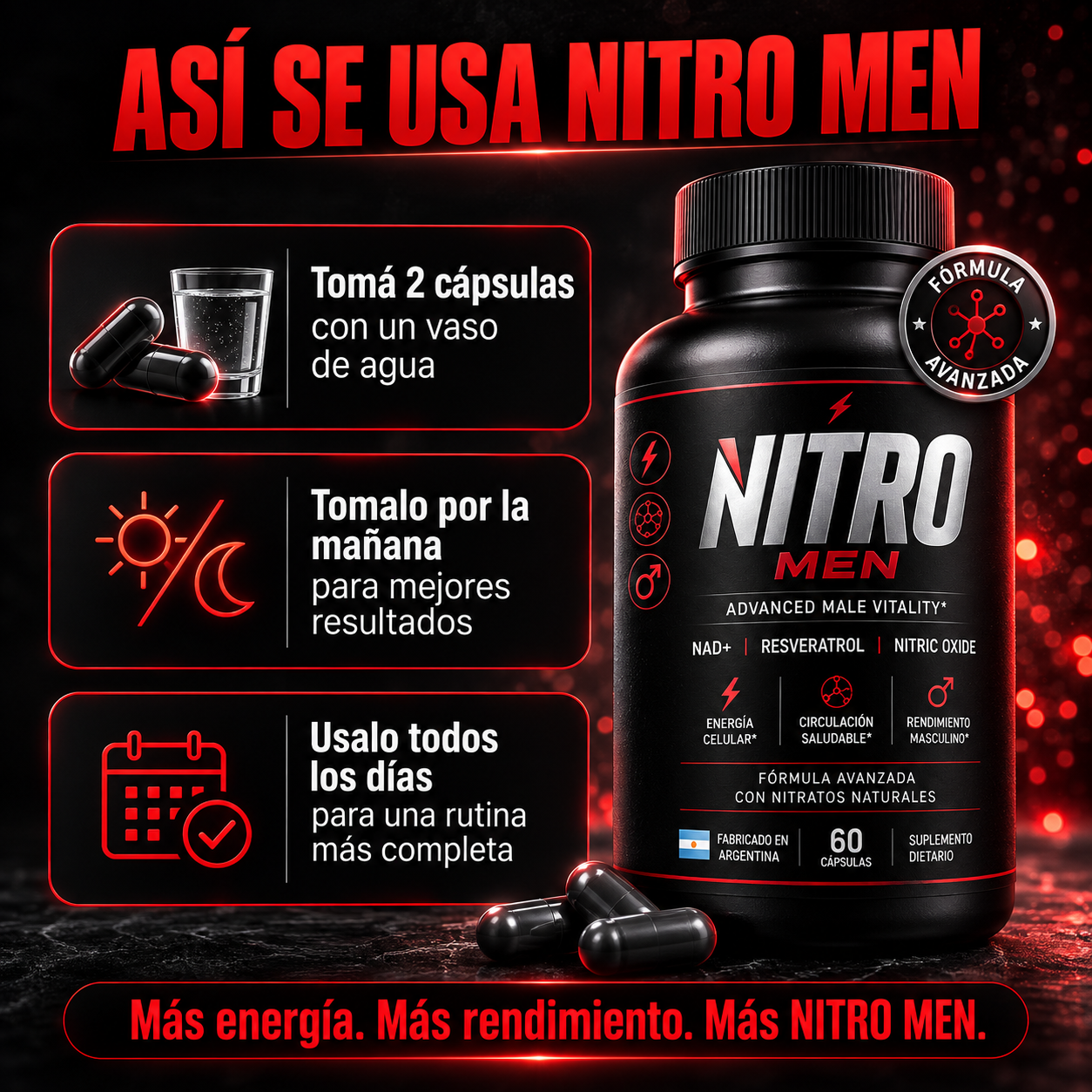 NITROMEN - NAD+ RESVERATROL OXIDO NITRICO